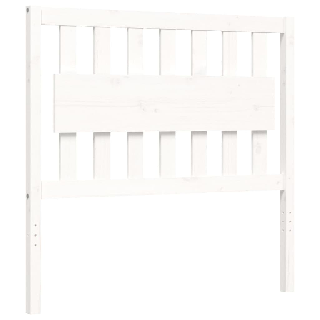 vidaXL Bed Frame without Mattress White 100x200 cm Solid Wood