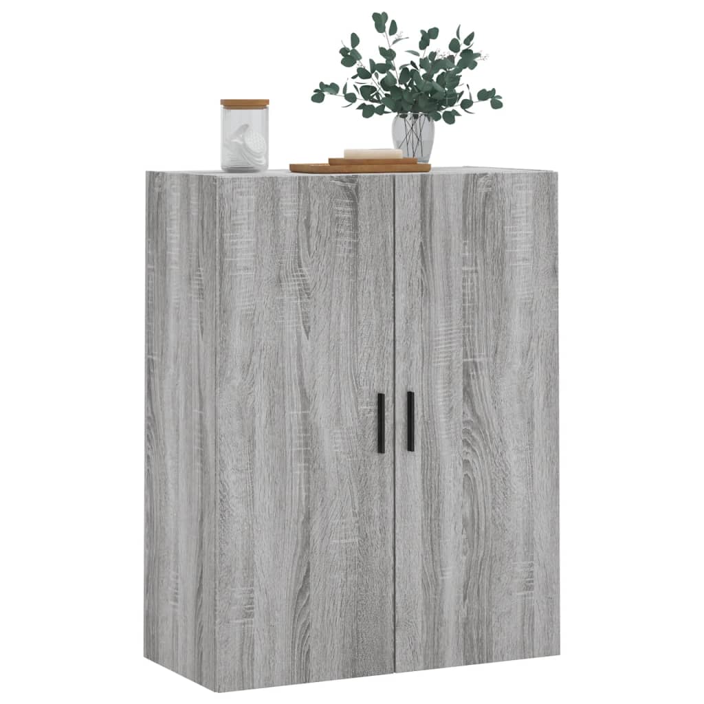 vidaXL Wall Mounted Cabinet Grey Sonoma 69.5x34x90 cm