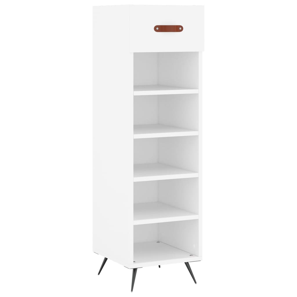 vidaXL Shoe Cabinet White 30x35x105 cm Engineered Wood