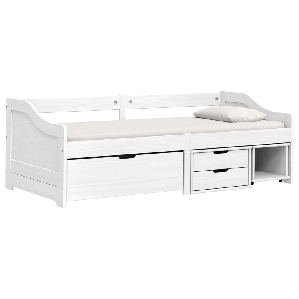 vidaXL Day Bed with 3 Drawers without Mattress "IRUN" White 90x200 cm