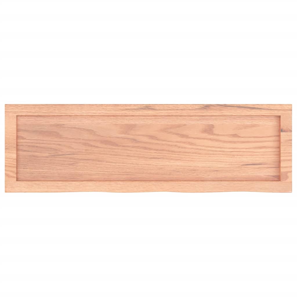 vidaXL Wall Shelf Light Brown 100x30x(2-6) cm Treated Solid Wood Oak