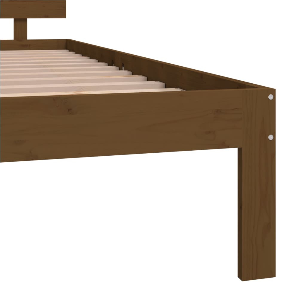 vidaXL Bed Frame without Mattress Honey Brown Solid Wood Pine 140x200 cm