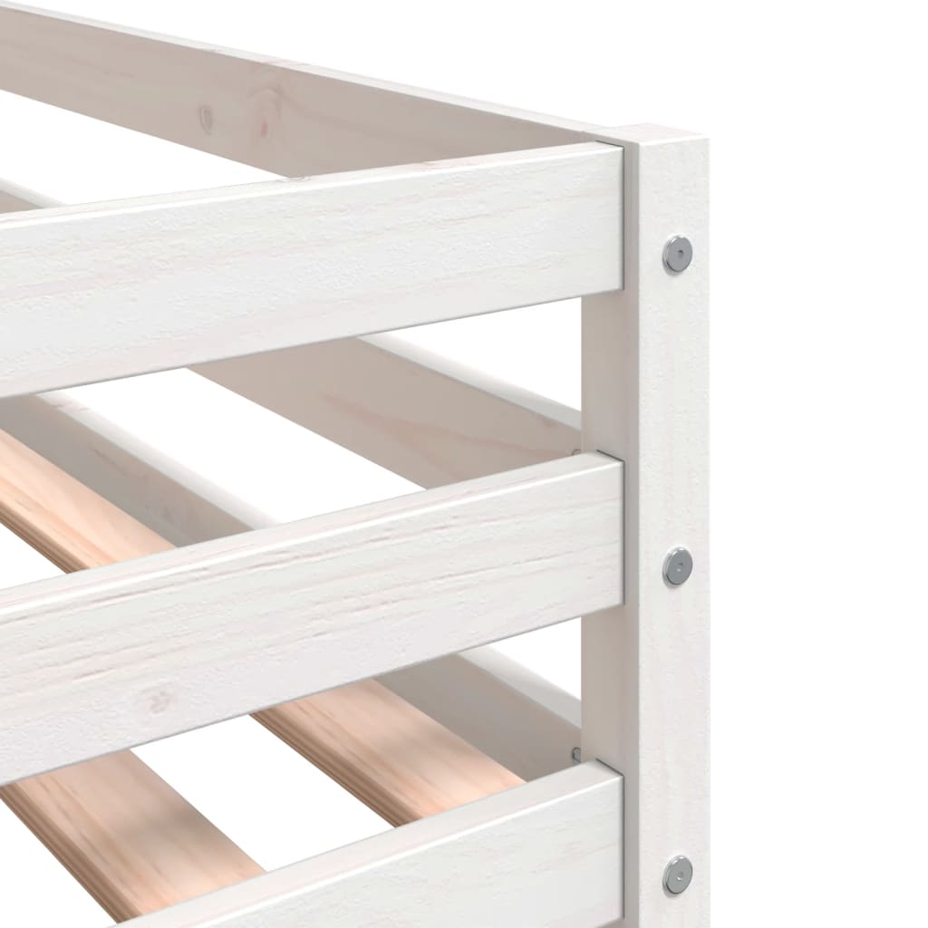 vidaXL Kids' Loft Bed without Mattress with Ladder White 80x200 cm