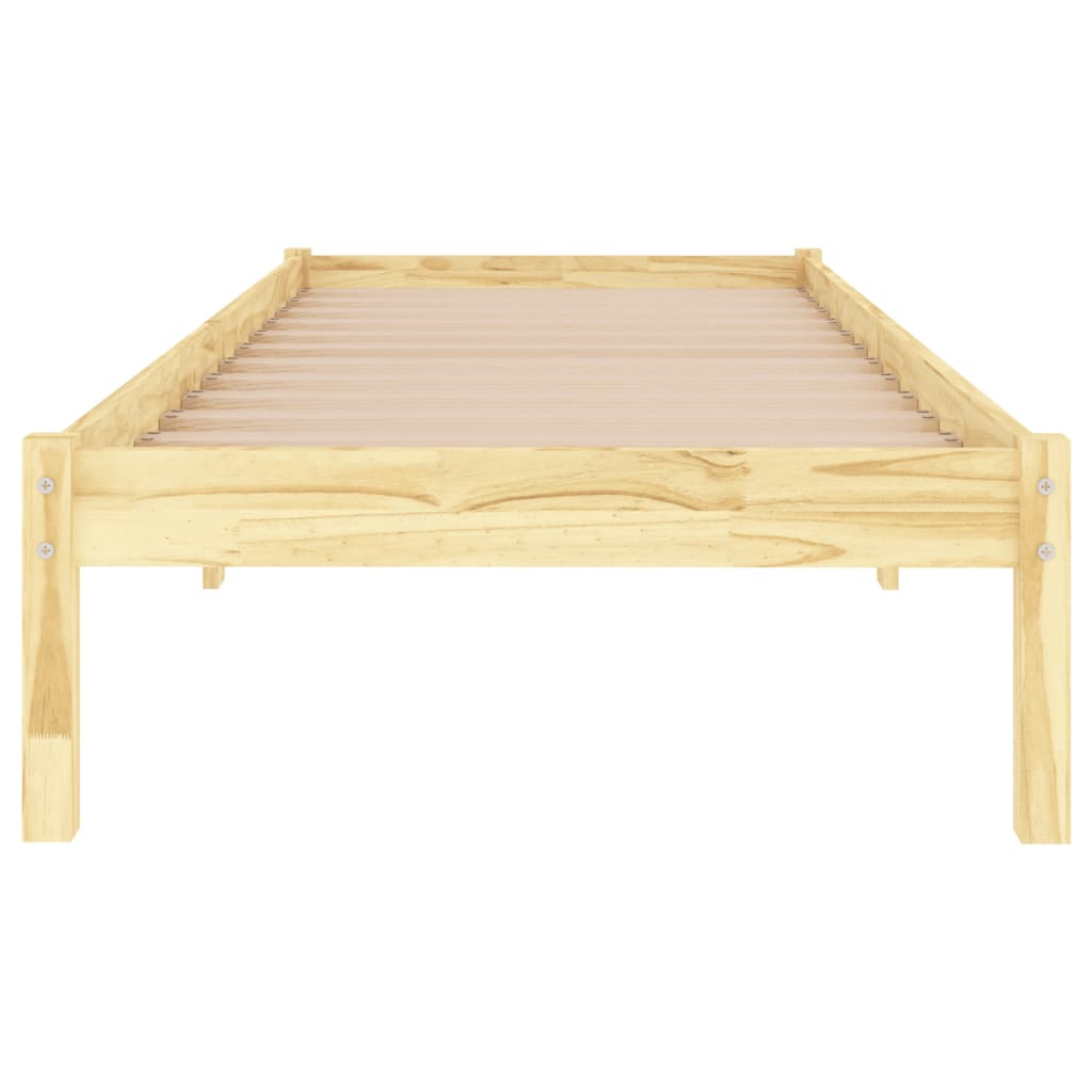 vidaXL Bed Frame without Mattress Solid Wood 100x200 cm