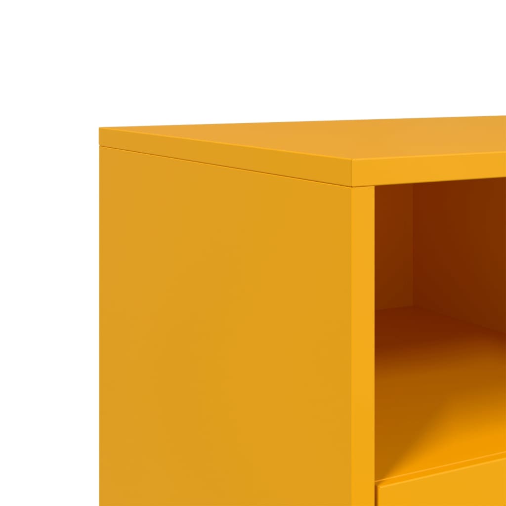 vidaXL TV Cabinet Mustard Yellow 68x39x43.5 cm Steel