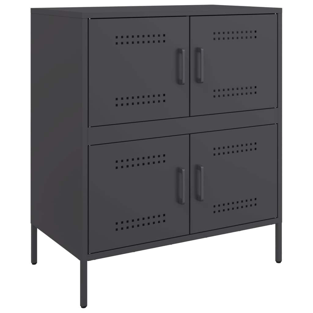 vidaXL Sideboard Black 68x39x79 cm Steel