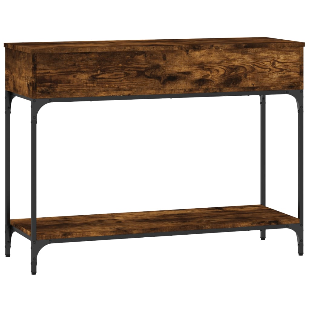 vidaXL Console Table Smoked Oak 100x34.5x75 cm Engineered Wood