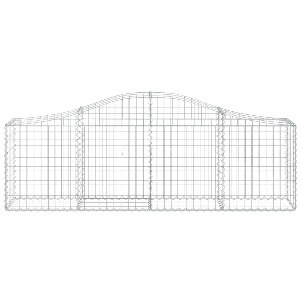 vidaXL Arched Gabion Baskets 25 pcs 200x30x60/80 cm Galvanised Iron