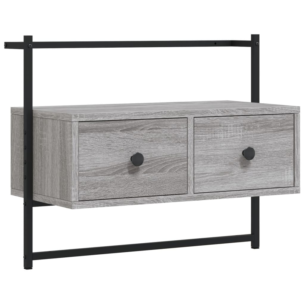 vidaXL TV Cabinet Wall-mounted Grey Sonoma 60.5x30x51 cm Engineered Wood