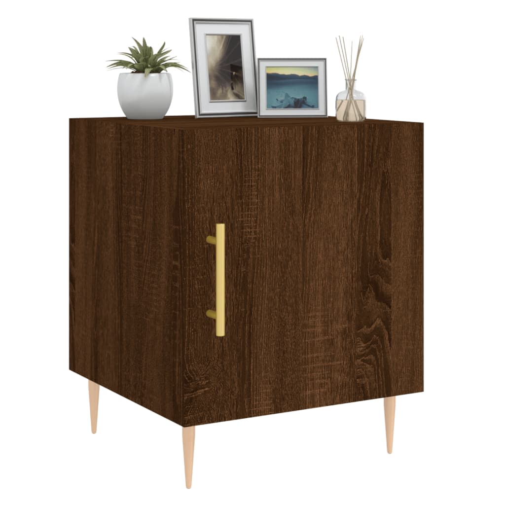 vidaXL Bedside Cabinet Brown Oak 40x40x50 cm Engineered Wood