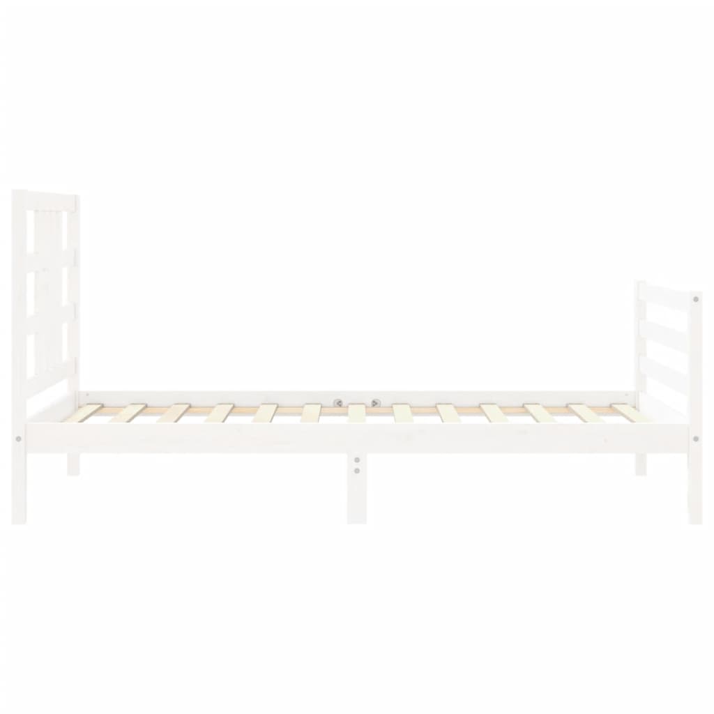 vidaXL Bed Frame without Mattress White 90x200 cm Solid Wood Pine