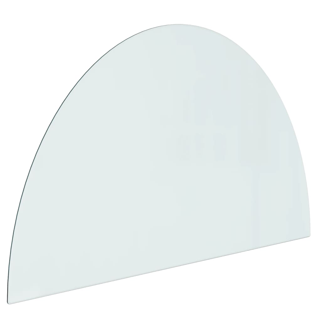 vidaXL Fireplace Glass Plate Half Round 1000x600 mm