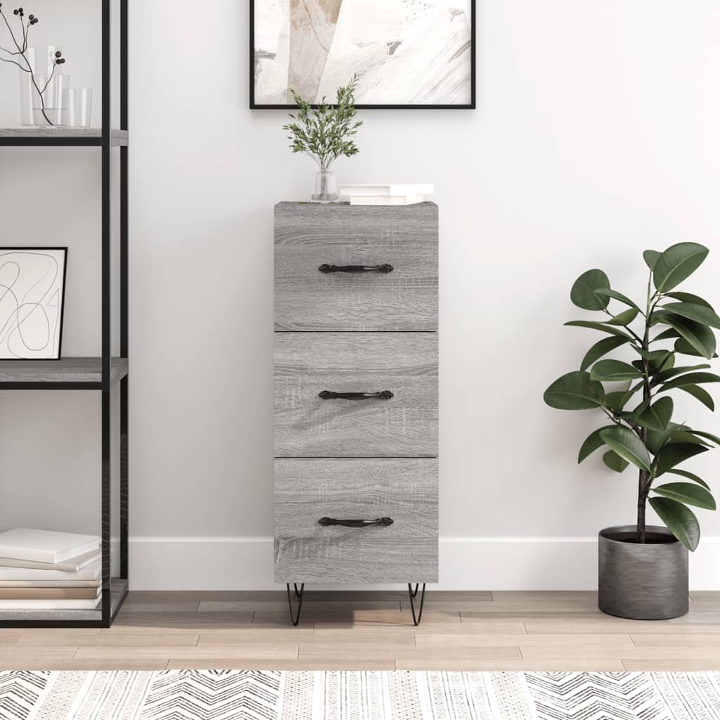 vidaXL Sideboard Grey Sonoma 34.5x34x90 cm Engineered Wood