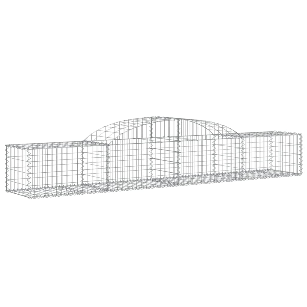 vidaXL Arched Gabion Baskets 17 pcs 300x50x40/60 cm Galvanised Iron