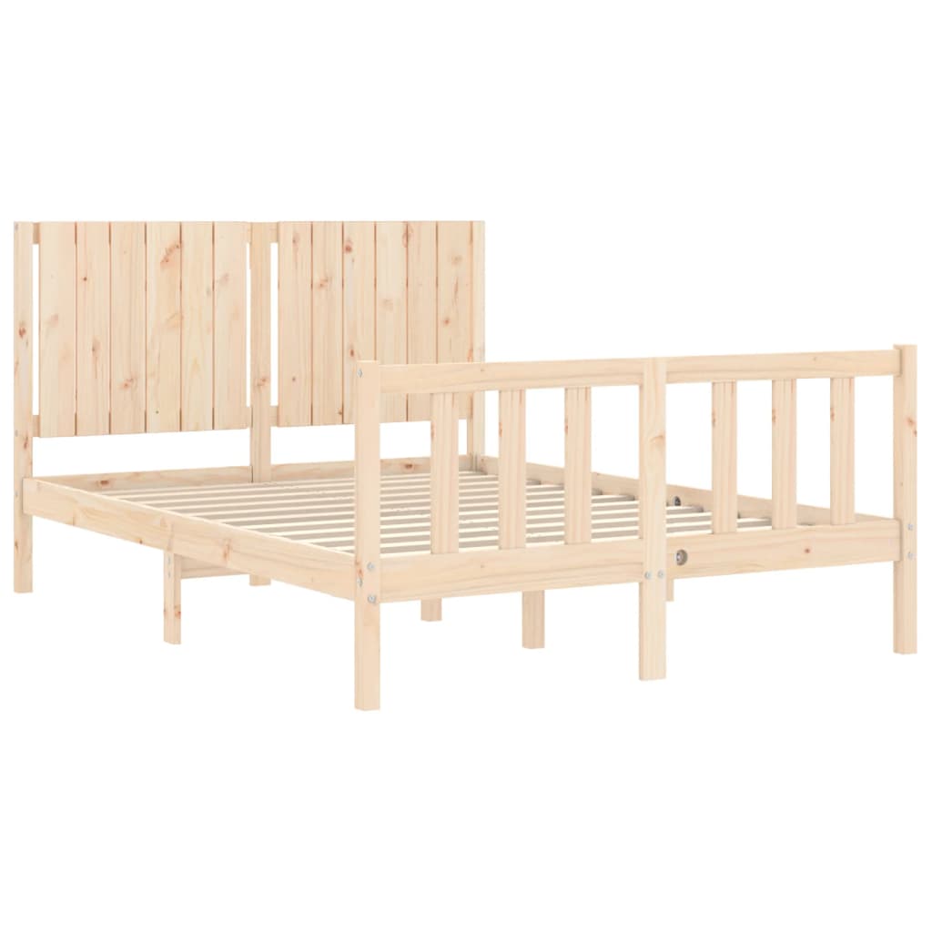 vidaXL Bed Frame without Mattress 140x200 cm Solid Wood Pine