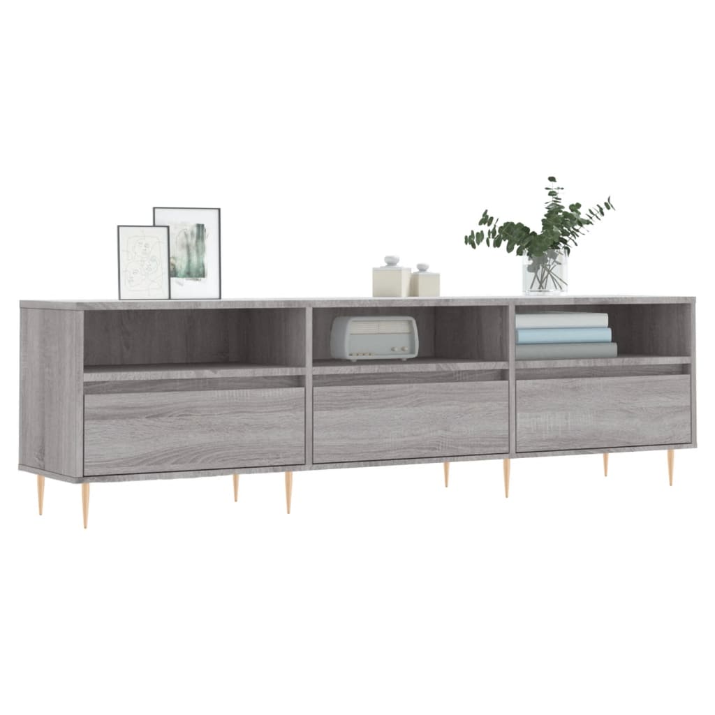 vidaXL TV Cabinet Grey Sonoma 150x30x44.5 cm Engineered Wood