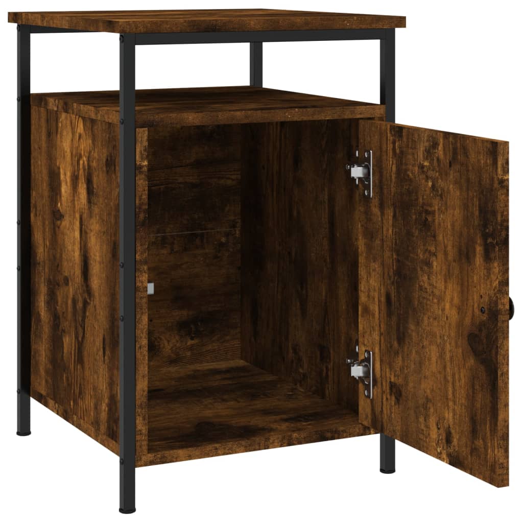 vidaXL Bedside Cabinets 2 pcs Smoked Oak 40x42x60 cm Engineered Wood