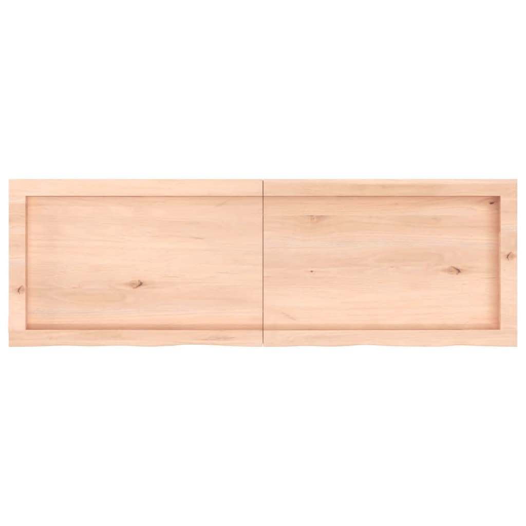 vidaXL Table Top 120x40x(2-6) cm Untreated Solid Wood Oak