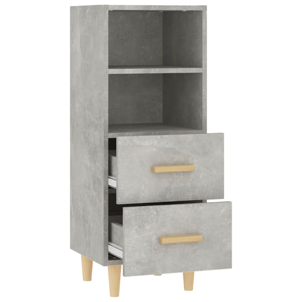 vidaXL Sideboard Concrete Grey 34.5x34x90 cm Engineered Wood