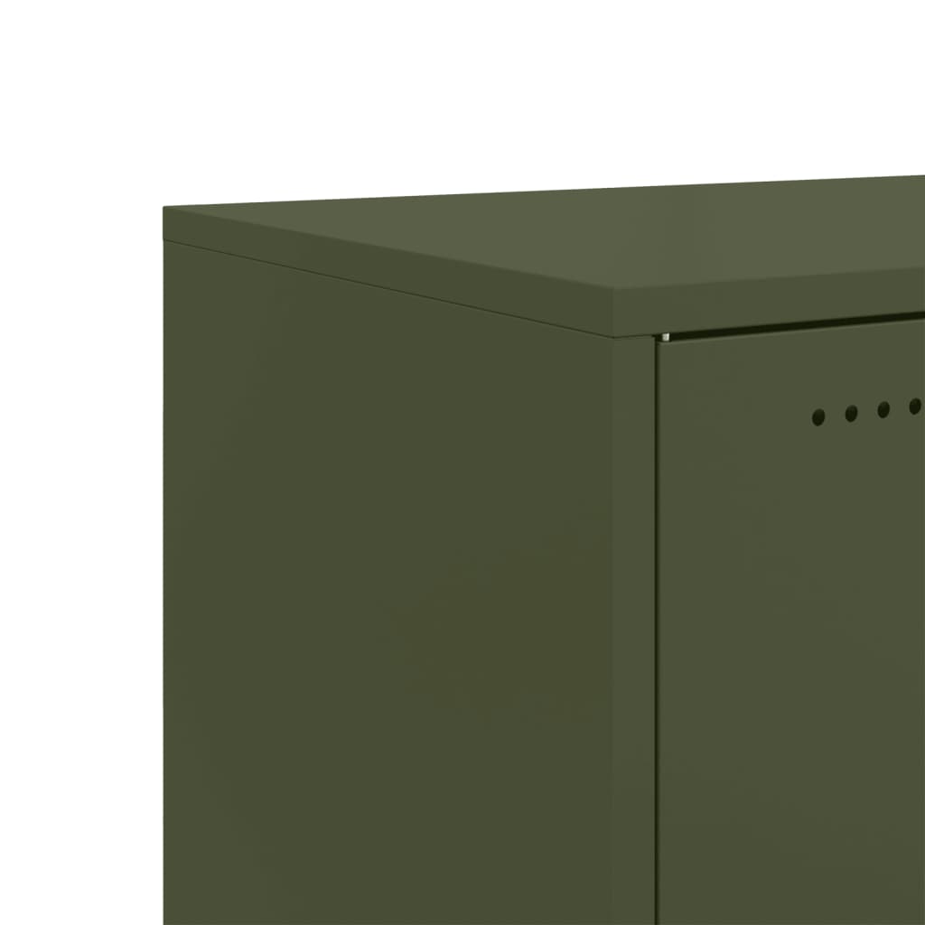 vidaXL TV Cabinet Olive Green 68x39x43.5 cm Steel