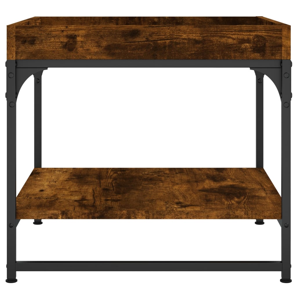 vidaXL Coffee Table Smoked Oak 49.5x49.5x45 cm Engineered Wood