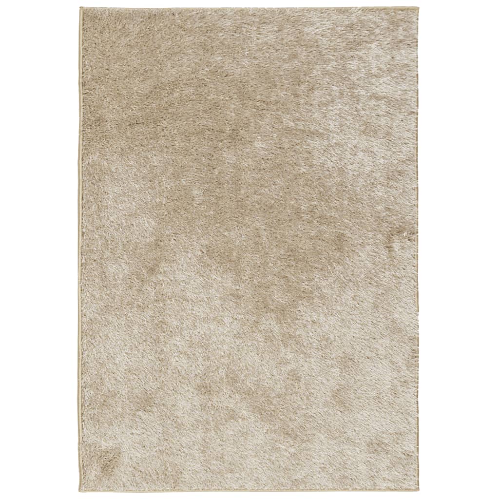 vidaXL Rug ISTAN High Pile Shiny Look Beige 120x170 cm