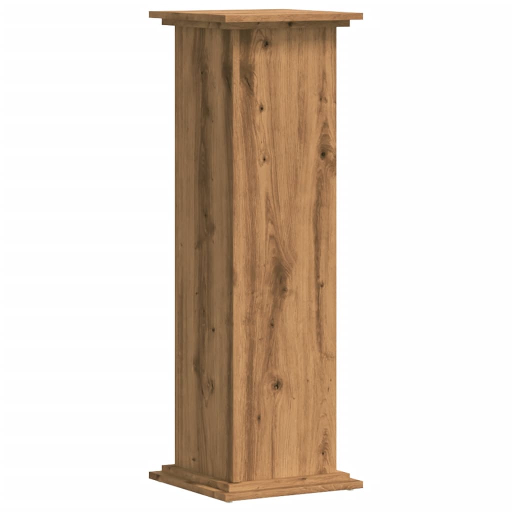 vidaXL Plant Stand Artisan Oak 33x33x100 cm Engineered Wood