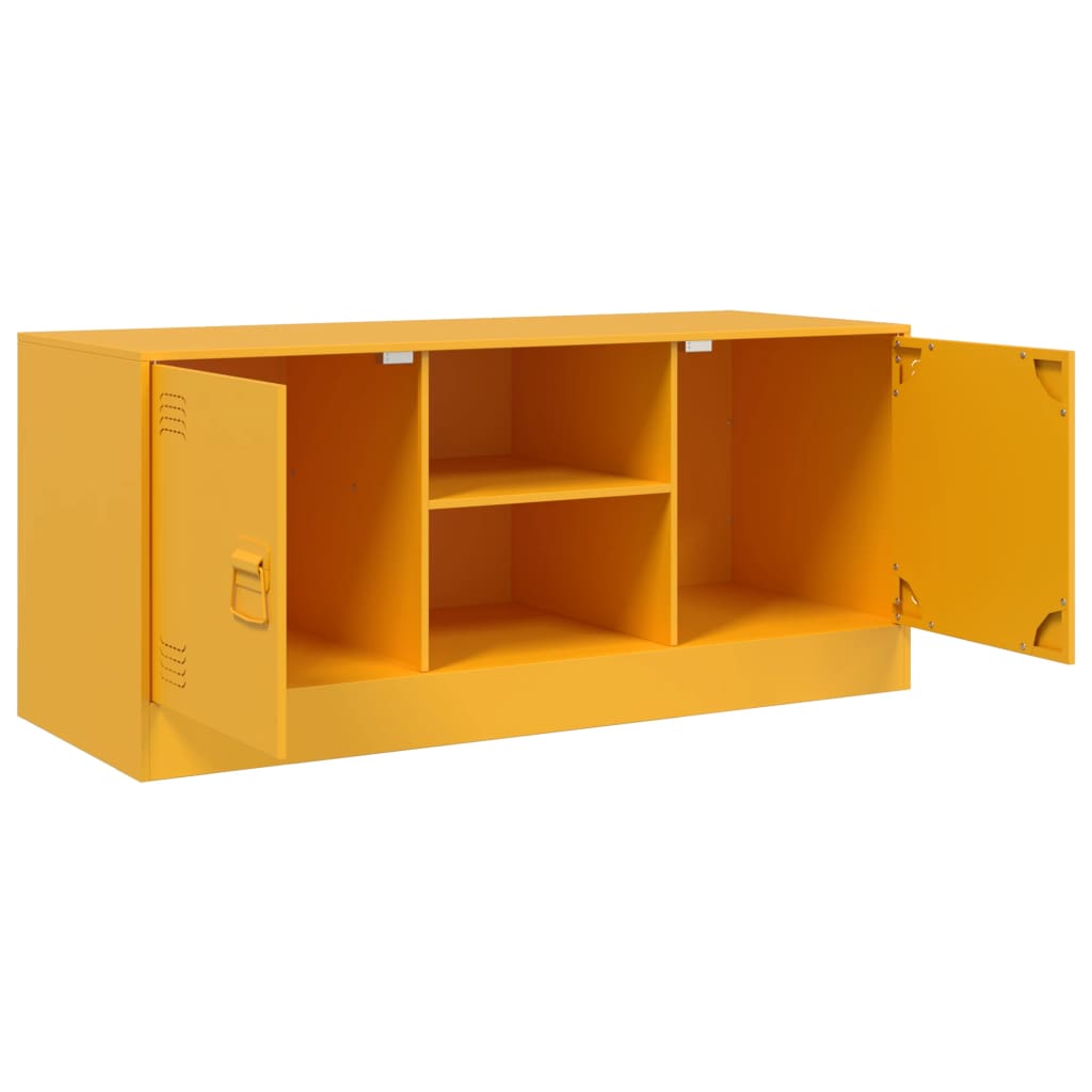 vidaXL TV Cabinet Mustard Yellow 99x39x44 cm Steel