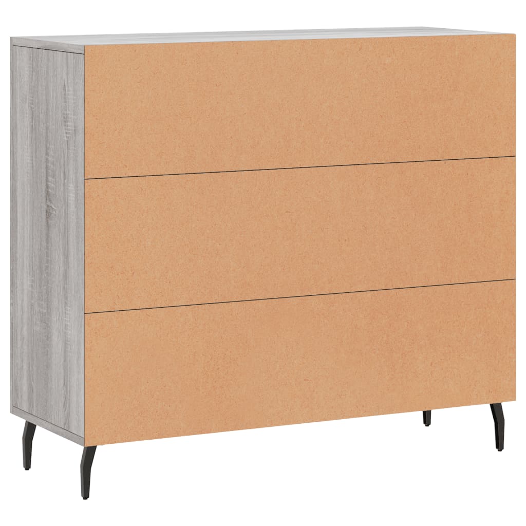 vidaXL Sideboard Grey Sonoma 90x34x80 cm Engineered Wood