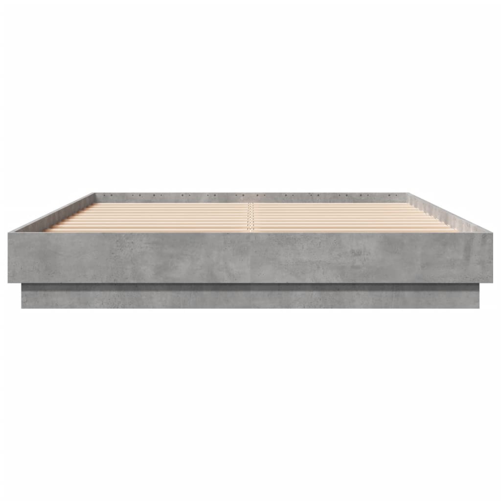 vidaXL Bed Frame without Mattress Concrete Grey 160x200 cm