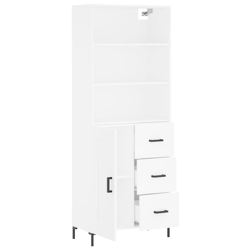 vidaXL Highboard White 69.5x34x180 cm Engineered Wood