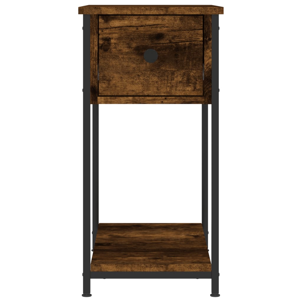 vidaXL Bedside Cabinets 2 pcs Smoked Oak 30x60x60 cm Engineered Wood