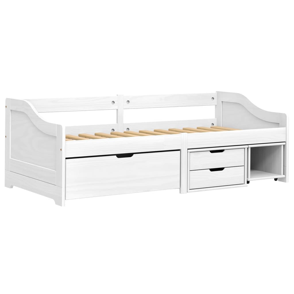 vidaXL Day Bed with 3 Drawers without Mattress "IRUN" White 90x200 cm