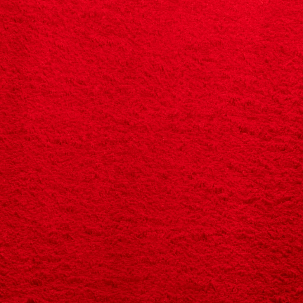 vidaXL Rug HUARTE Short Pile Soft and Washable Red Ø 160 cm