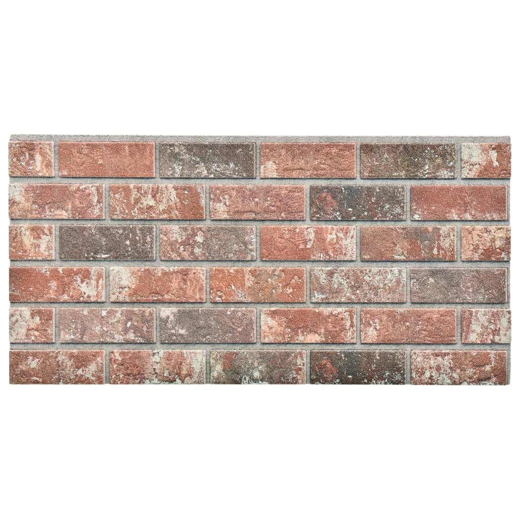 vidaXL 3D Wall Panels with Dark Brown & Grey Brick Design 11 pcs EPS