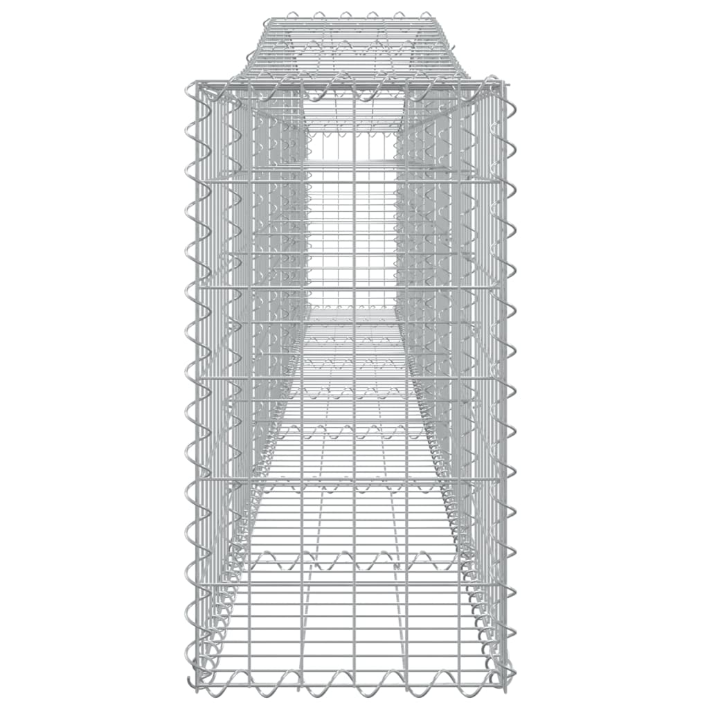 vidaXL Arched Gabion Baskets 4 pcs 400x30x60/80 cm Galvanised Iron