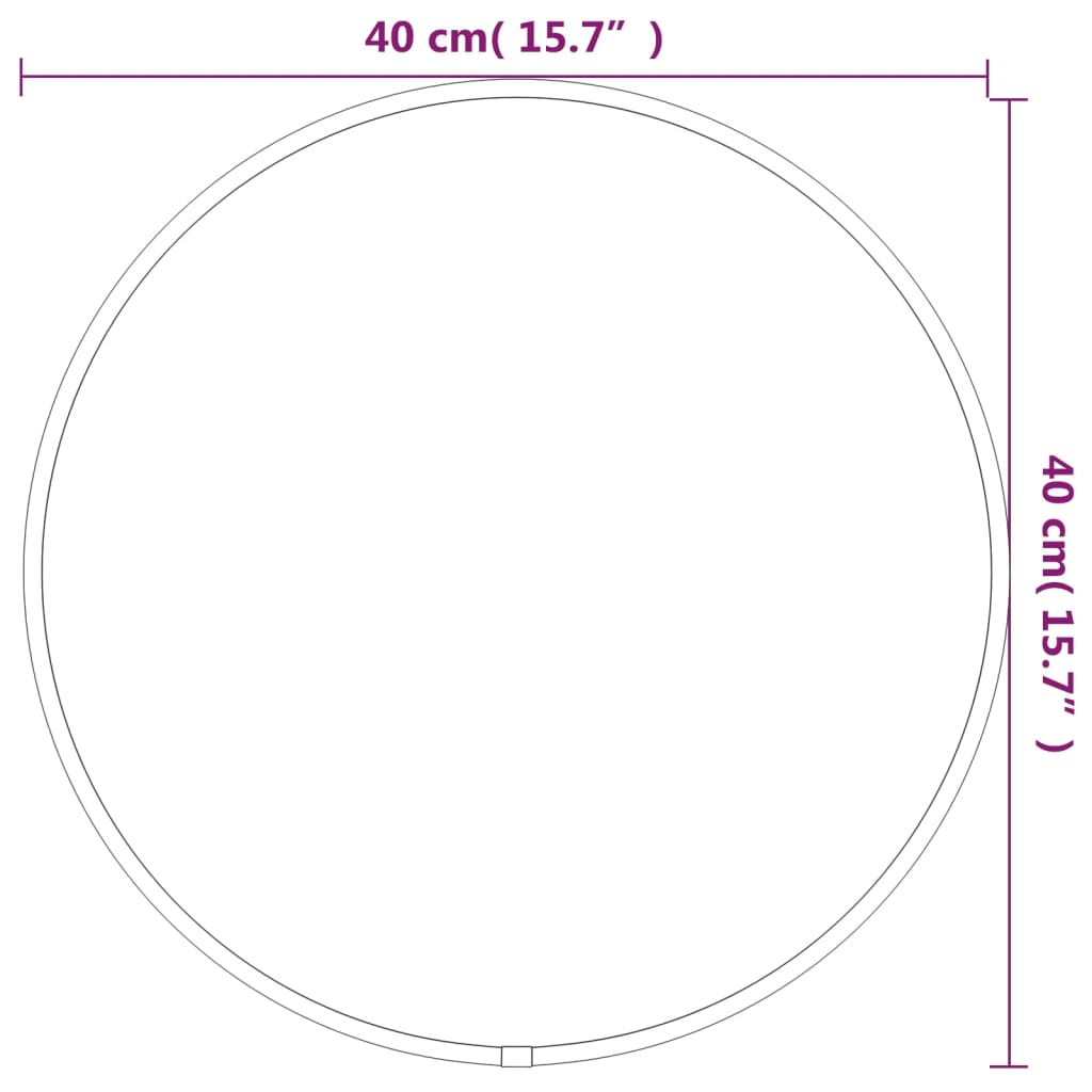 vidaXL Wall Mirror Gold Ø 40 cm Round