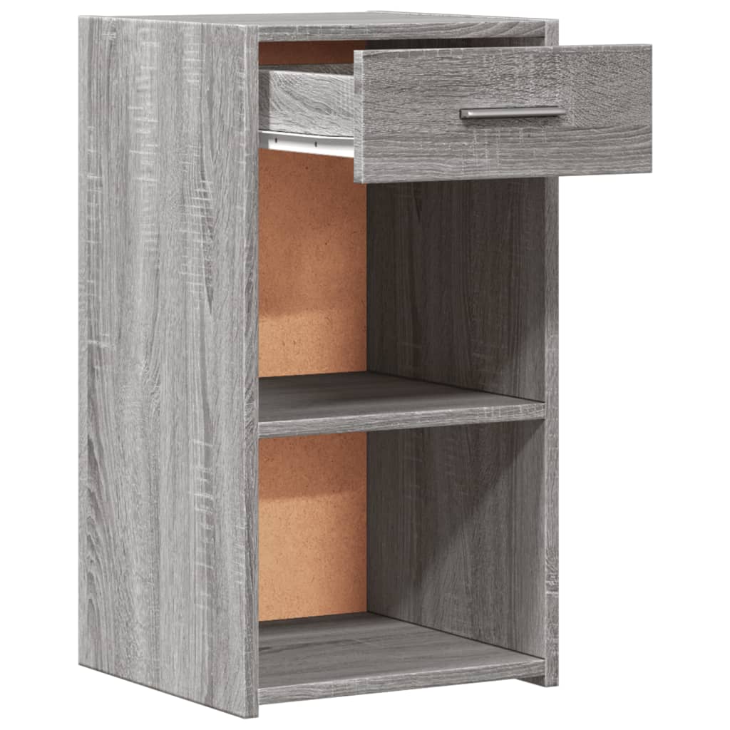 vidaXL Bedside Cabinet Grey Sonoma 35x34x65 cm Engineered Wood