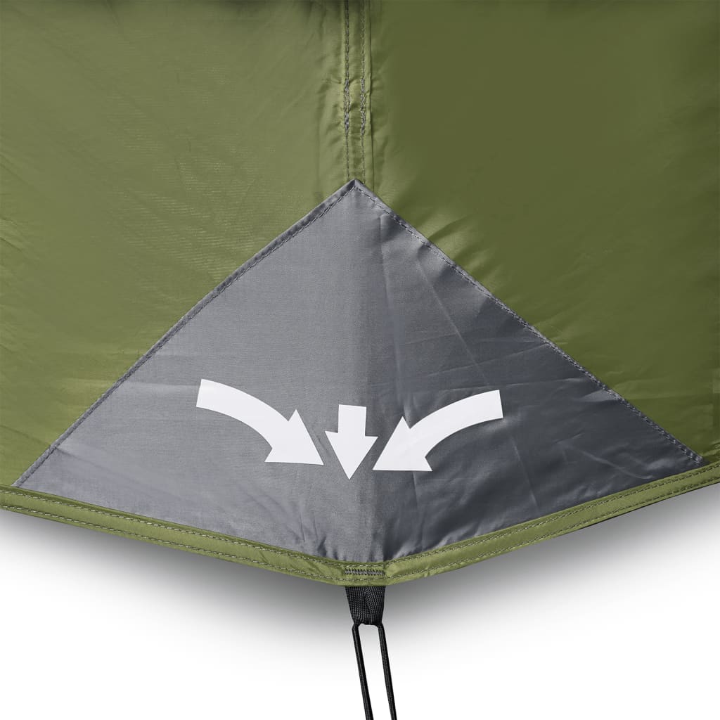 vidaXL Family Tent 6-Person Green Quick Release Waterproof