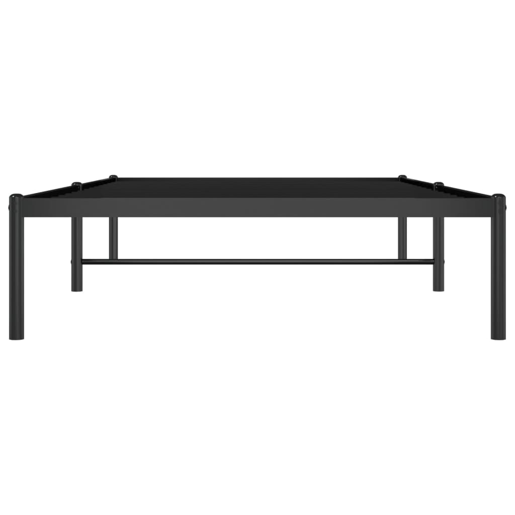 vidaXL Metal Bed Frame without Mattress Black 100x190 cm