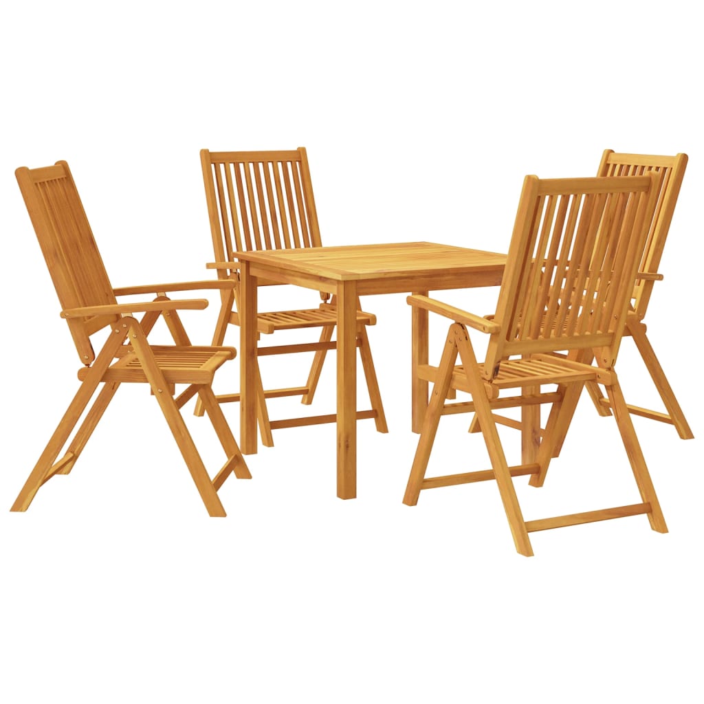 vidaXL 5 Piece Garden Dining Set Solid Wood Acacia