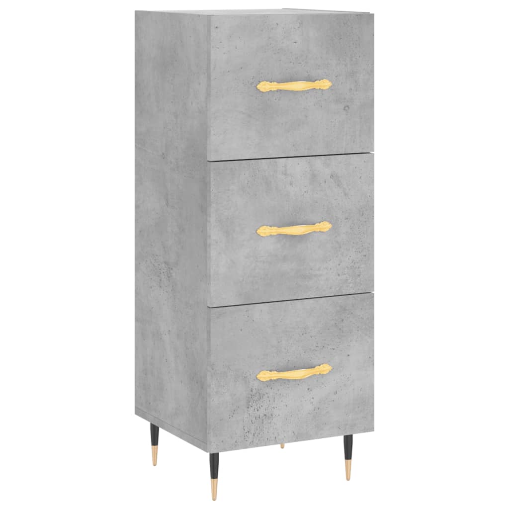 vidaXL Highboard Concrete Grey 34.5x34x180 cm Engineered Wood