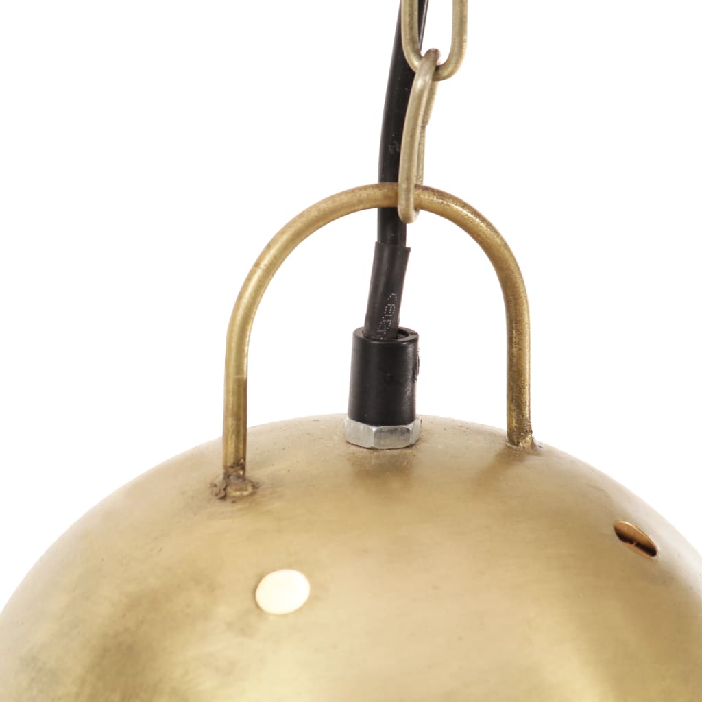 vidaXL Industrial Hanging Lamp 25 W Brass Round 32 cm E27