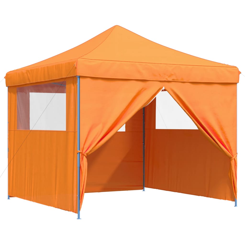 vidaXL Foldable Party Tent Pop-Up with 4 Sidewalls Orange