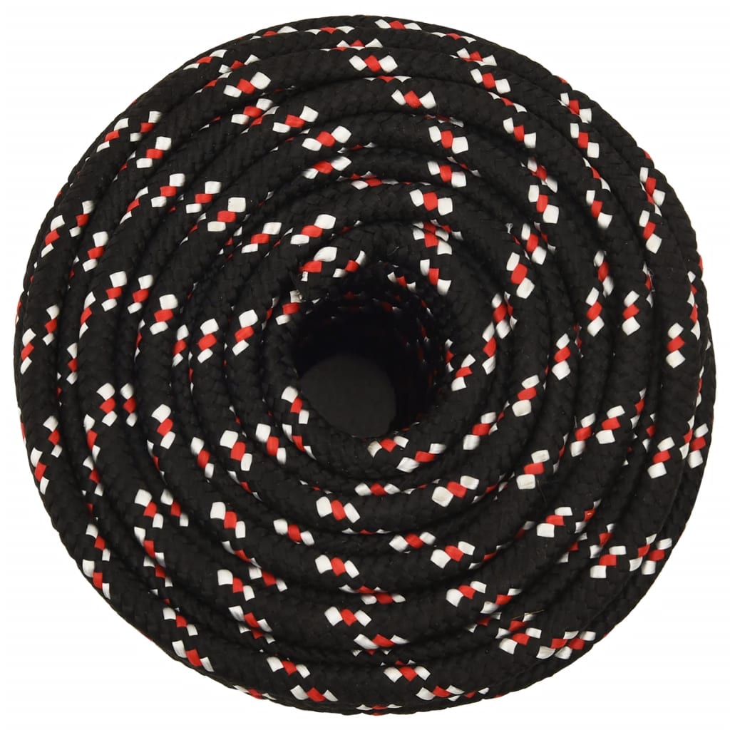 vidaXL Boat Rope Black 12 mm 100 m Polypropylene