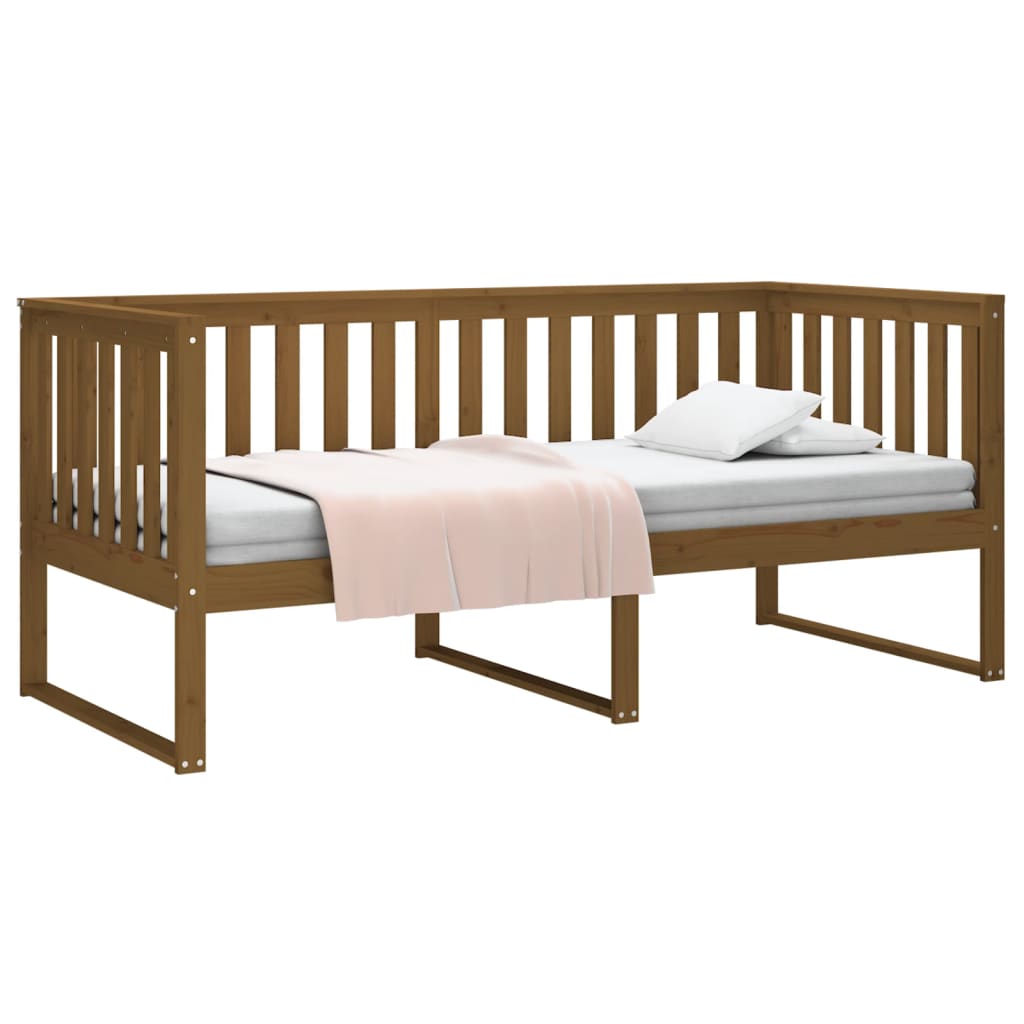 vidaXL Day Bed without Mattress Honey Brown 90x190 cm Single Solid Wood Pine