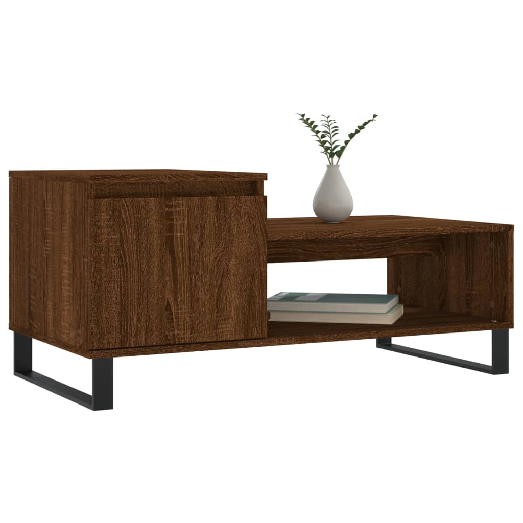 vidaXL Coffee Table Brown Oak 100x50x45 cm Engineered Wood