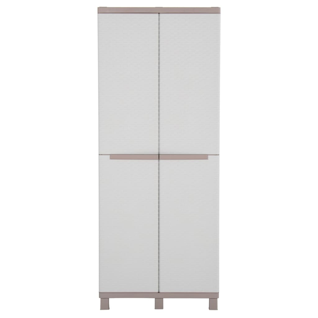 vidaXL Storage Cabinet with 2 Doors 68x37.5x170 cm Light Grey and Beige