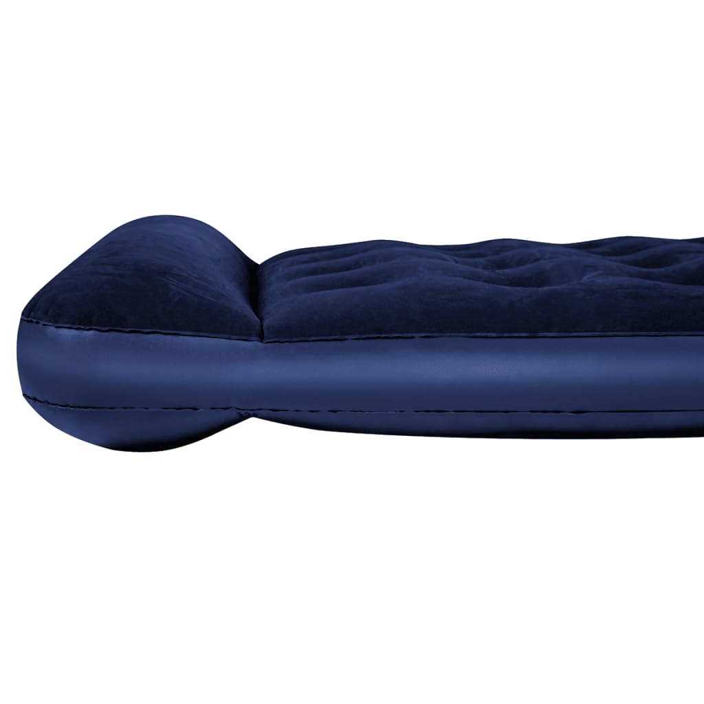 Bestway Inflatable Flocked Airbed with Built-in Foot Pump 191 x 137 x 28 cm