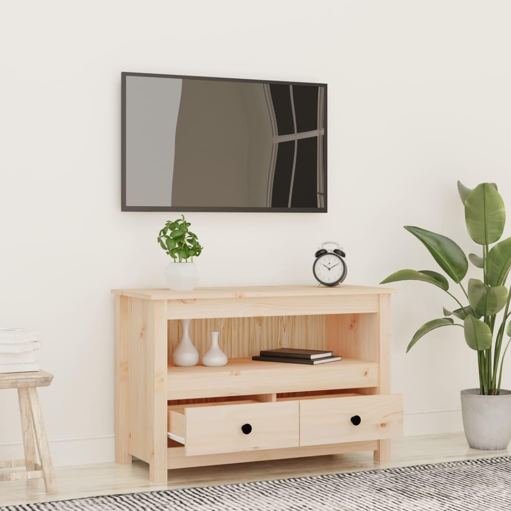 vidaXL TV Cabinet 79x35x52 cm Solid Wood Pine